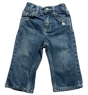 Carhartt Baby Girls Jeans 12M Embroidered Pockets Elastic Waist Denim